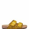 Claris Virot Mules Odette Lézard Clous Jaune -Golden Goose-boutique odette jaune