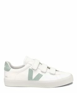 Veja Baskets Recife Logo Chromefree Cuir Extra Blanc Matcha