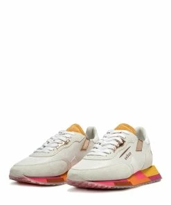GHOUD VENICE Baskets Rush Low Mesh Blanc Orange -Golden Goose-boutique rmlwmm43 4