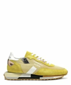 GHOUD VENICE Baskets Rush Low Mesh Jaune Blanc