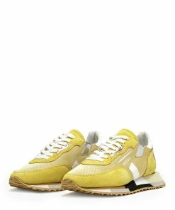 GHOUD VENICE Baskets Rush Low Mesh Jaune Blanc -Golden Goose-boutique rmlwmm45 4