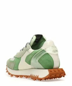 RUN OF Baskets Mango Cuir Vert Blanc Cassé -Golden Goose-boutique runof48750 pck20230109 3