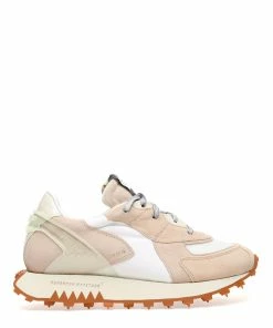 RUN OF Baskets Nude Cuir Rose