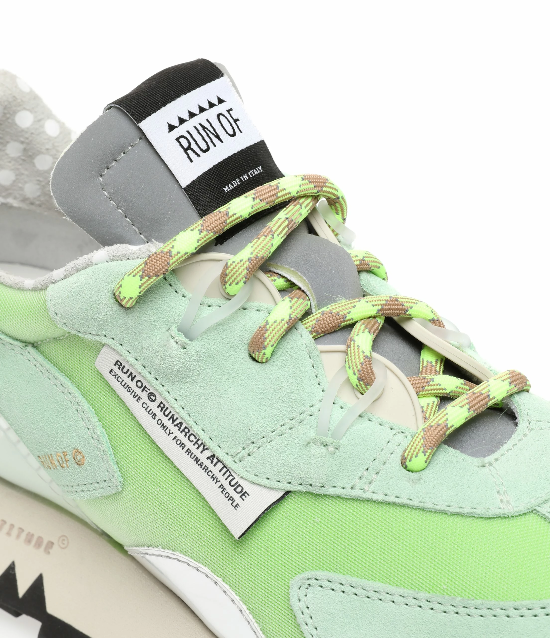 RUN OF Baskets Apple Pie Mirror Cuir Vert Clair 6 RUN OF Baskets Apple Pie Mirror Cuir Vert Clair – Image 4