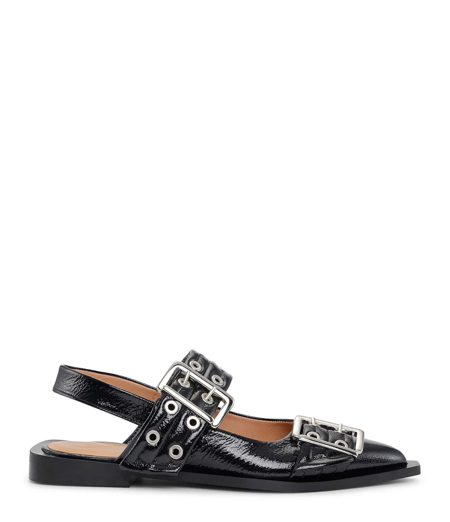 Ganni Sandales Boucles Cuir Noir 3 Ganni Sandales Boucles Cuir Noir