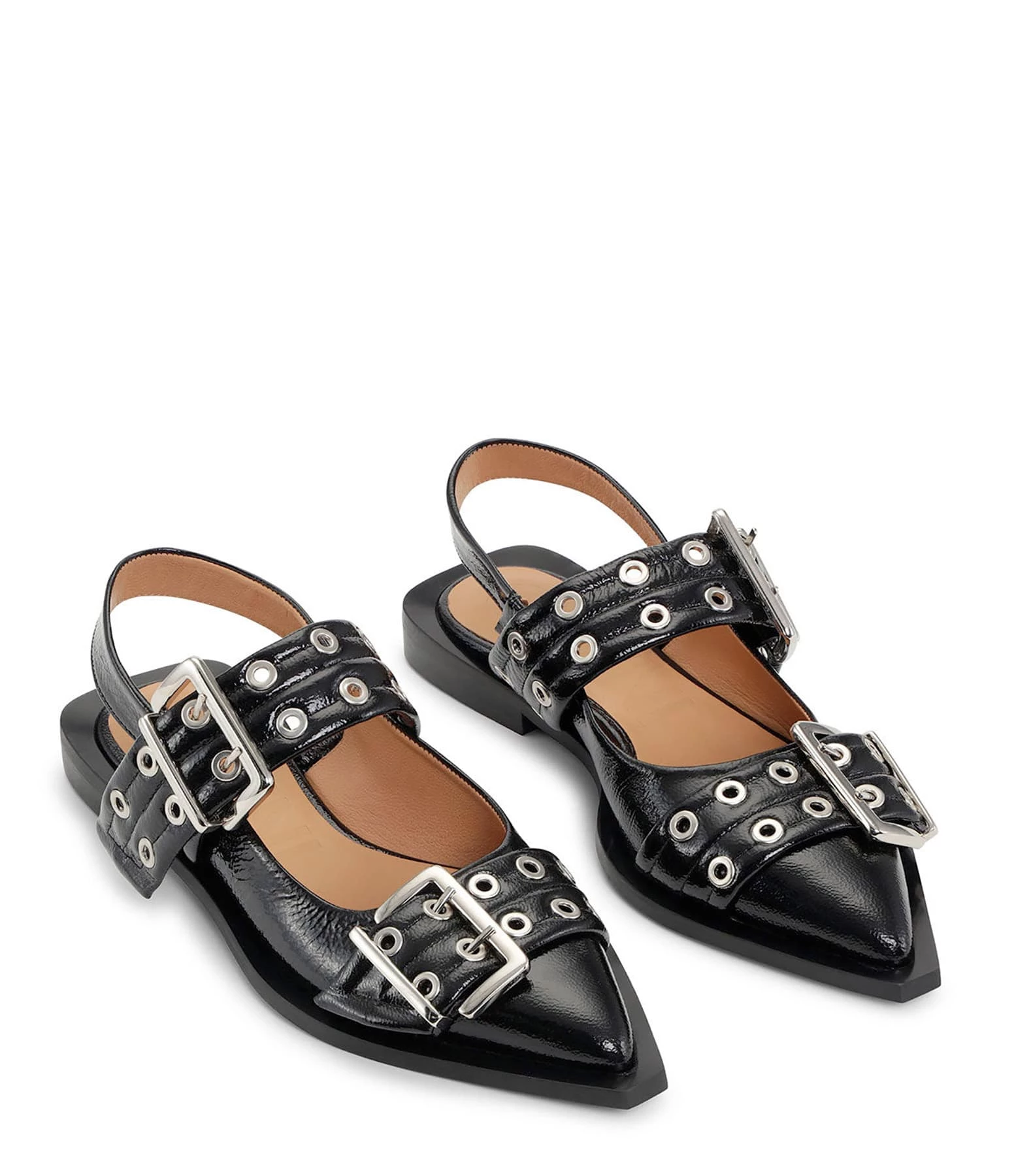 Ganni Sandales Boucles Cuir Noir 4 Ganni Sandales Boucles Cuir Noir – Image 2