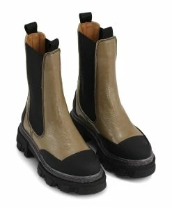 Ganni Bottines Chelsea Cuir Taupe -Golden Goose-boutique s2020 4900 554 2