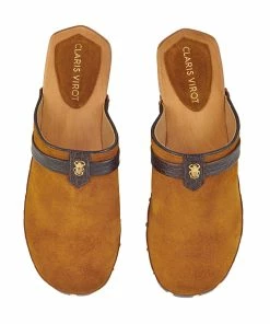 Claris Virot Sabots Arlette Cuir Marron -Golden Goose-boutique sabot arlette cuir tora 2