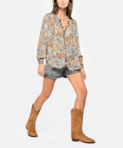 SHILOH HERITAGE Bottes Midnight Cuir Suédé Ambre -Golden Goose-boutique shilo look20220823 172