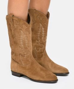 SHILOH HERITAGE Bottes Midnight Cuir Suédé Ambre -Golden Goose-boutique shilo look20220823 182