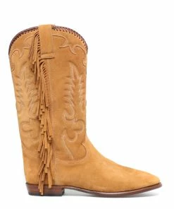 SHILOH HERITAGE Bottes Midnight Franges Cuir Suédé Ambre