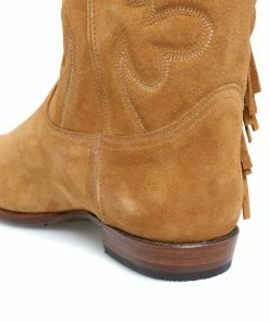 SHILOH HERITAGE Bottes Midnight Franges Cuir Suédé Ambre -Golden Goose-boutique shilo48749 pck20230118 4