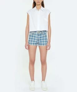 STR*HYPE Baskets Basic Vegan Blanc Bleu Clair -Golden Goose-boutique strst look20230228 227