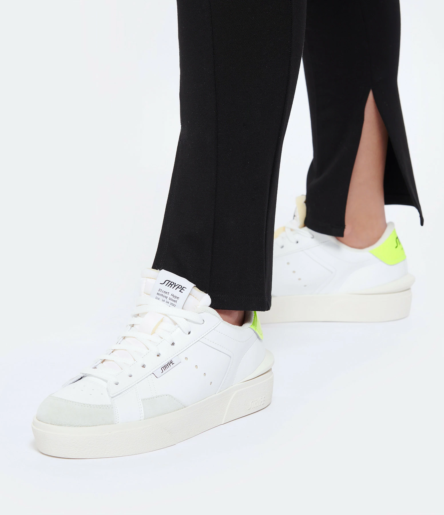 STR*HYPE Baskets Basic Vegan Blanc Jaune Fluo 7 STR*HYPE Baskets Basic Vegan Blanc Jaune Fluo – Image 5