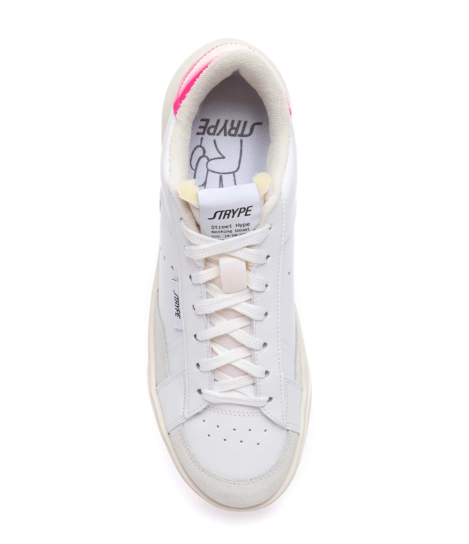 STR*HYPE Baskets Basic Vegan Blanc Fuschia 4 STR*HYPE Baskets Basic Vegan Blanc Fuschia – Image 2