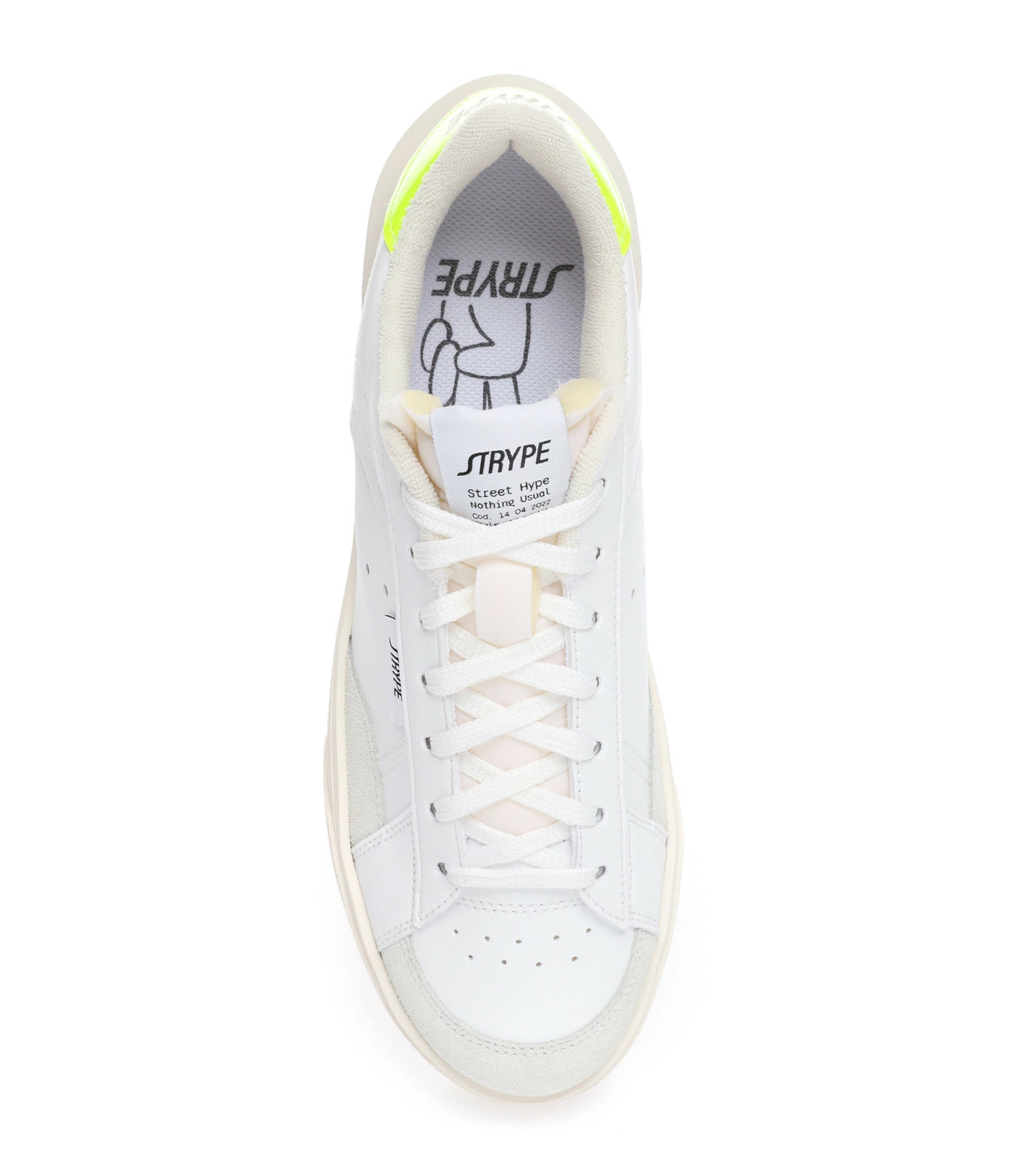 STR*HYPE Baskets Basic Vegan Blanc Jaune Fluo 4 STR*HYPE Baskets Basic Vegan Blanc Jaune Fluo – Image 2