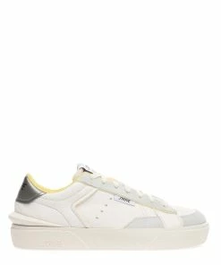 STR*HYPE Baskets Cuir Biologique Blanc Argenté