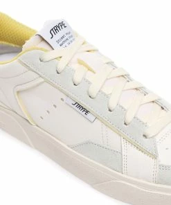 STR*HYPE Baskets Cuir Biologique Blanc Argenté -Golden Goose-boutique strst51413 pck20230222 4