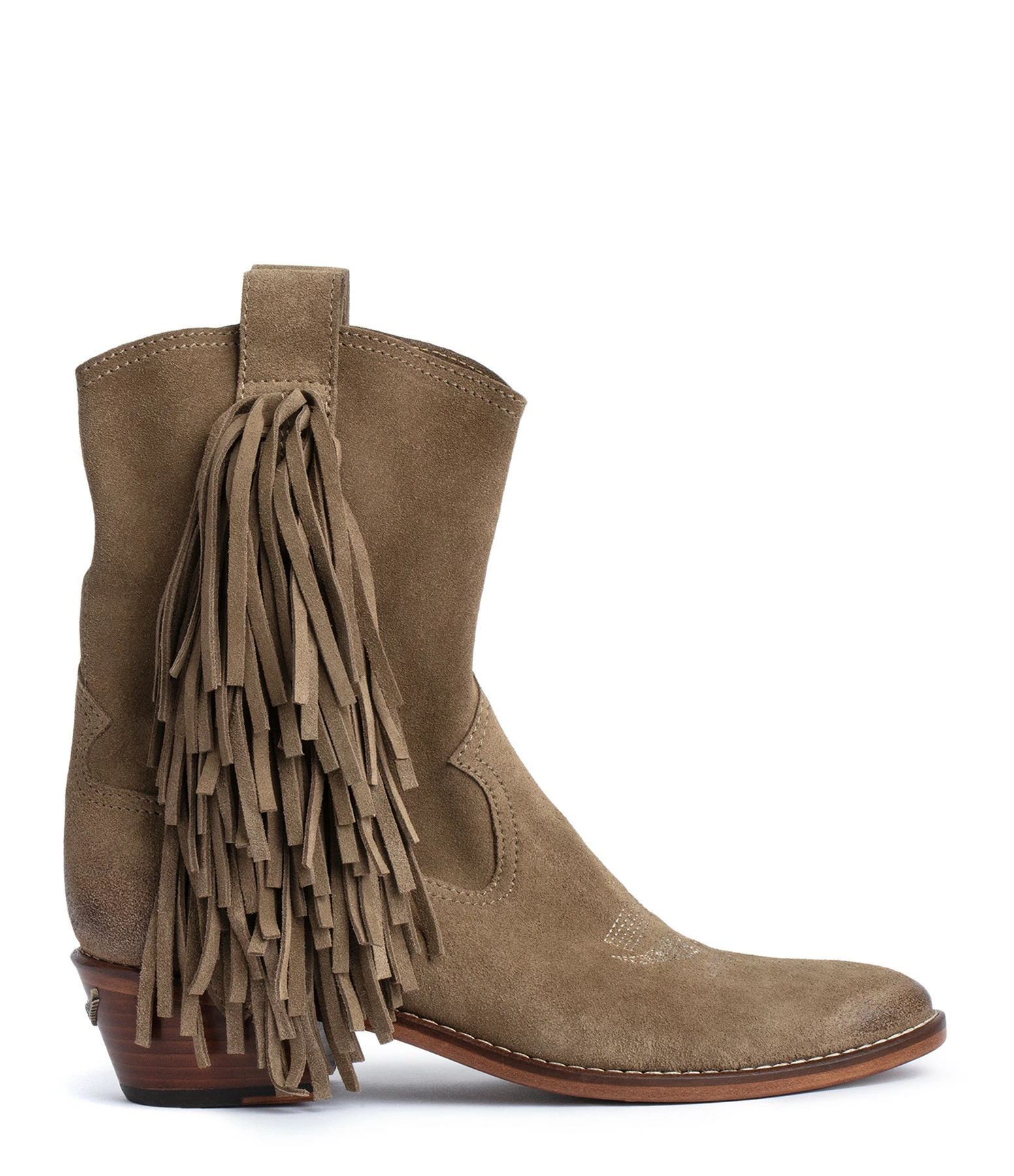 Zadig & Voltaire Bottines Pilar Cuir Suédé Taupe 3 Zadig & Voltaire Bottines Pilar Cuir Suédé Taupe