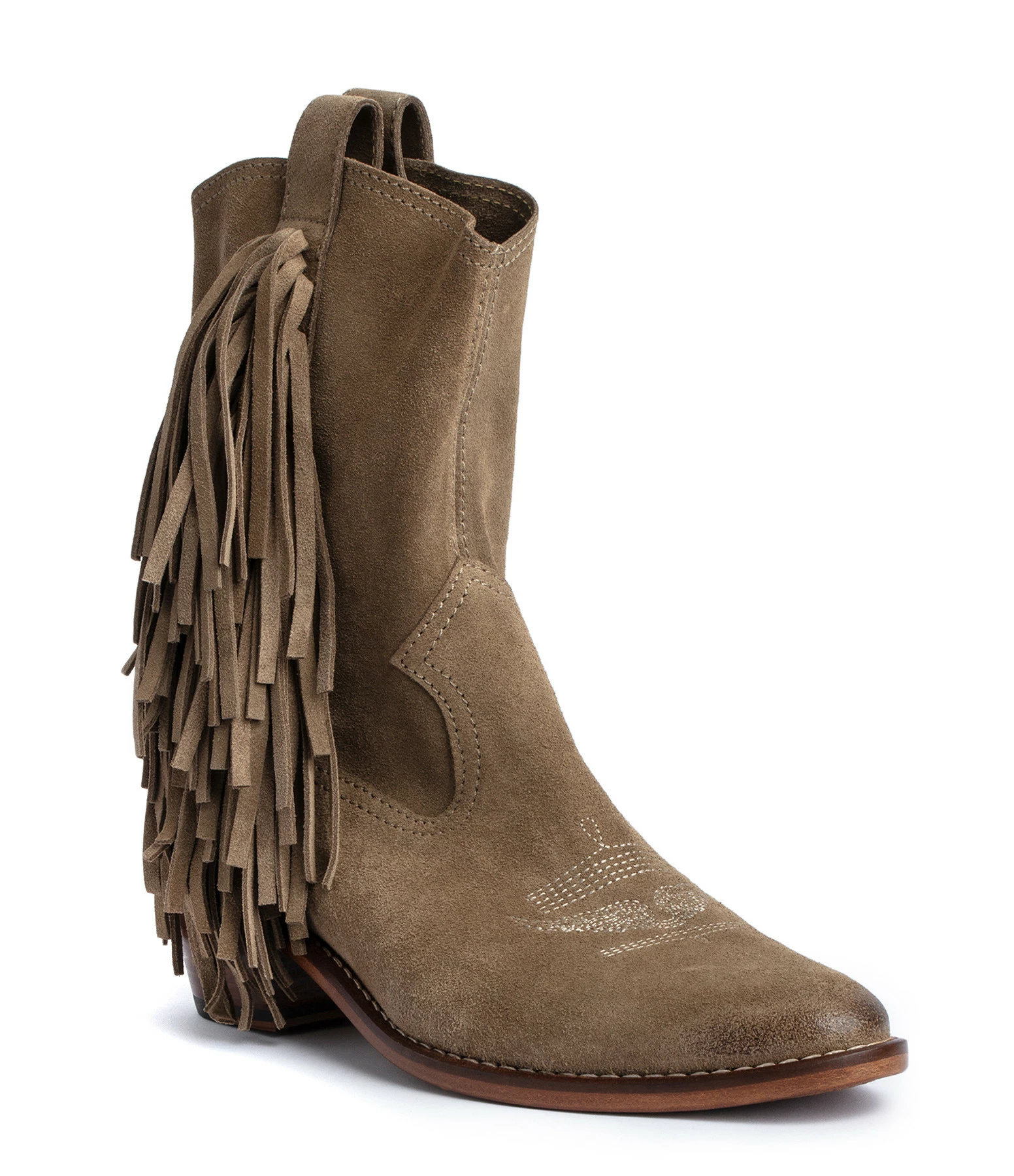 Zadig & Voltaire Bottines Pilar Cuir Suédé Taupe 4 Zadig & Voltaire Bottines Pilar Cuir Suédé Taupe – Image 2
