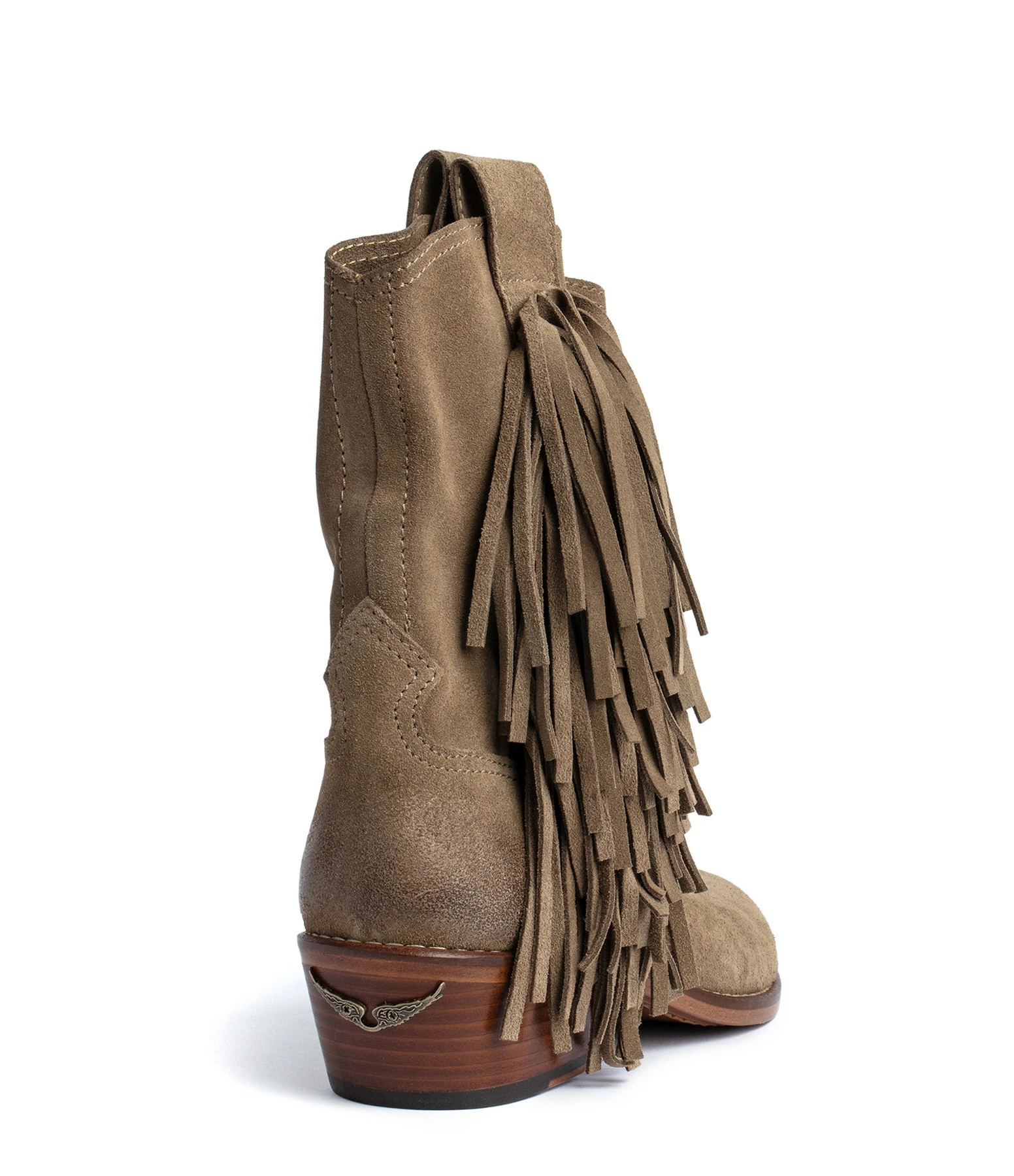 Zadig & Voltaire Bottines Pilar Cuir Suédé Taupe 6 Zadig & Voltaire Bottines Pilar Cuir Suédé Taupe – Image 4