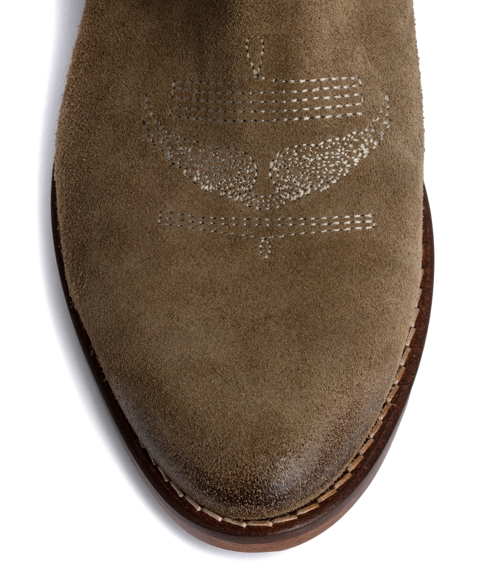 Zadig & Voltaire Bottines Pilar Cuir Suédé Taupe 7 Zadig & Voltaire Bottines Pilar Cuir Suédé Taupe – Image 5