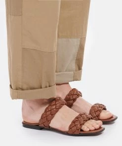 THERA'S Mules Tressées Cuir Marron -Golden Goose-boutique thera look20220209 233