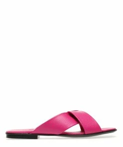 THERA'S Sandales Appula Cuir Fushia