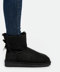 Ugg Bottines Mini Bailey Bow II Noir -Golden Goose-boutique ugg10 look20181115 817