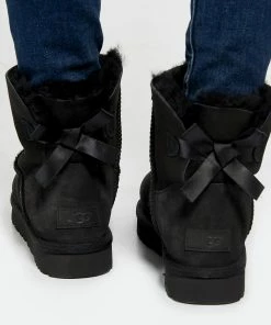 Ugg Bottines Mini Bailey Bow II Noir -Golden Goose-boutique ugg10 look20181115 820