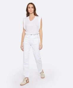 Vanessa Bruno Baskets Farrah Coton Écru -Golden Goose-boutique vbrun look20221220 367