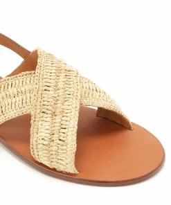 Vanessa Bruno Sandales Plates Naturel -Golden Goose-boutique vbrun29626 pck20210203 4