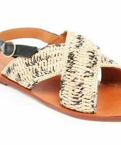 Vanessa Bruno Sandales Plates Raphia Sable Noir, Exclusivité Lulli 12 Vanessa Bruno Sandales Plates Raphia Sable Noir, Exclusivité Lulli -Golden Goose-boutique vbrun37468 pck20210903 4