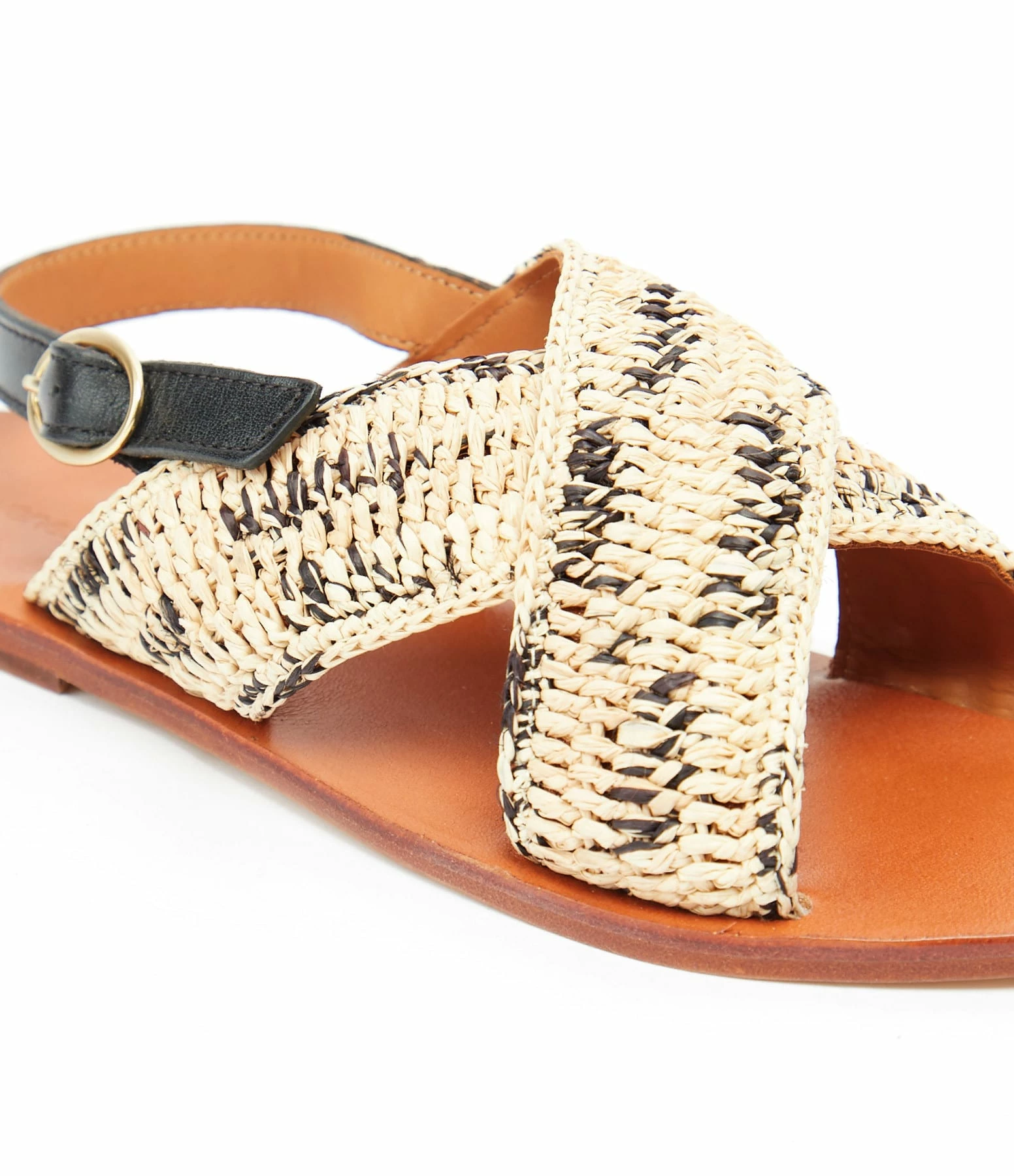 Vanessa Bruno Sandales Plates Raphia Sable Noir, Exclusivité Lulli 6 Vanessa Bruno Sandales Plates Raphia Sable Noir, Exclusivité Lulli – Image 4