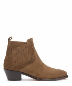 Vanessa Bruno Bottines Santiag Cuir Veau Noisette