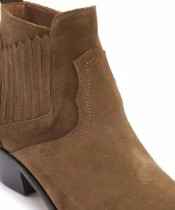 Vanessa Bruno Bottines Santiag Cuir Veau Noisette -Golden Goose-boutique vbrun46467 pck20220711 4