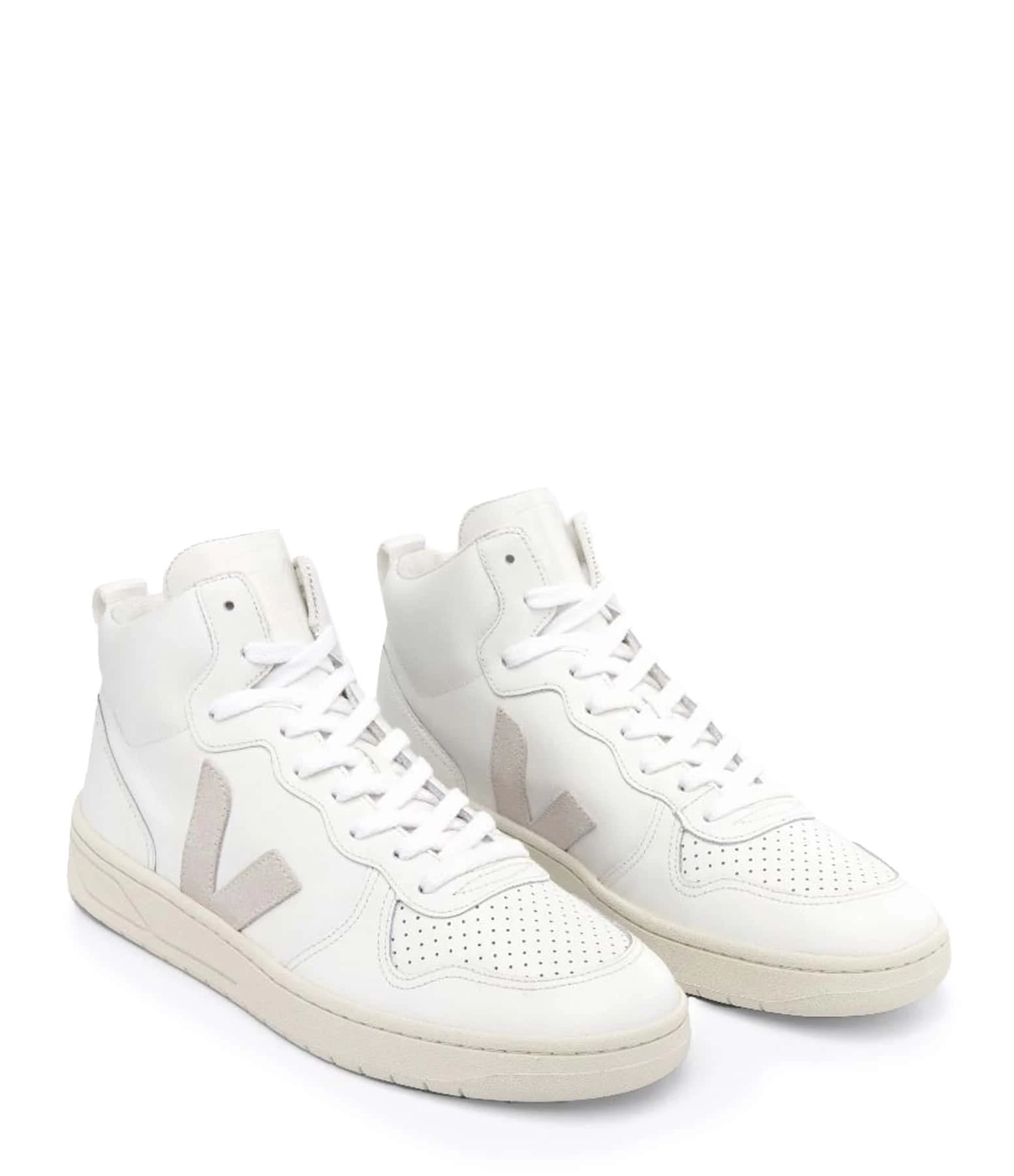 Veja Baskets V-15 Cuir Extra Blanc 4 Veja Baskets V-15 Cuir Extra Blanc – Image 2