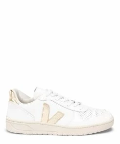 Veja Baskets V-10 Cuir Blanc Platine