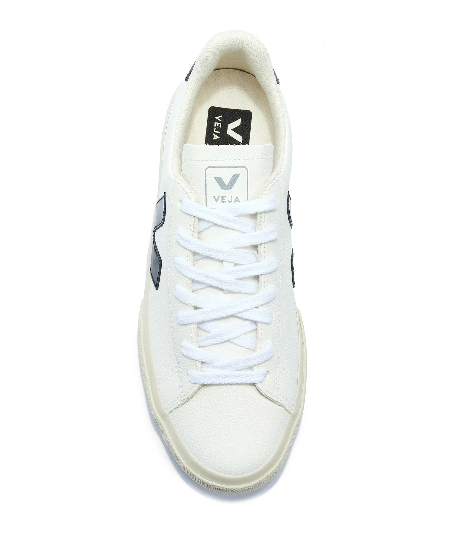Veja Baskets Campo Chromefree Cuir Blanc Noir 4 Veja Baskets Campo Chromefree Cuir Blanc Noir – Image 2