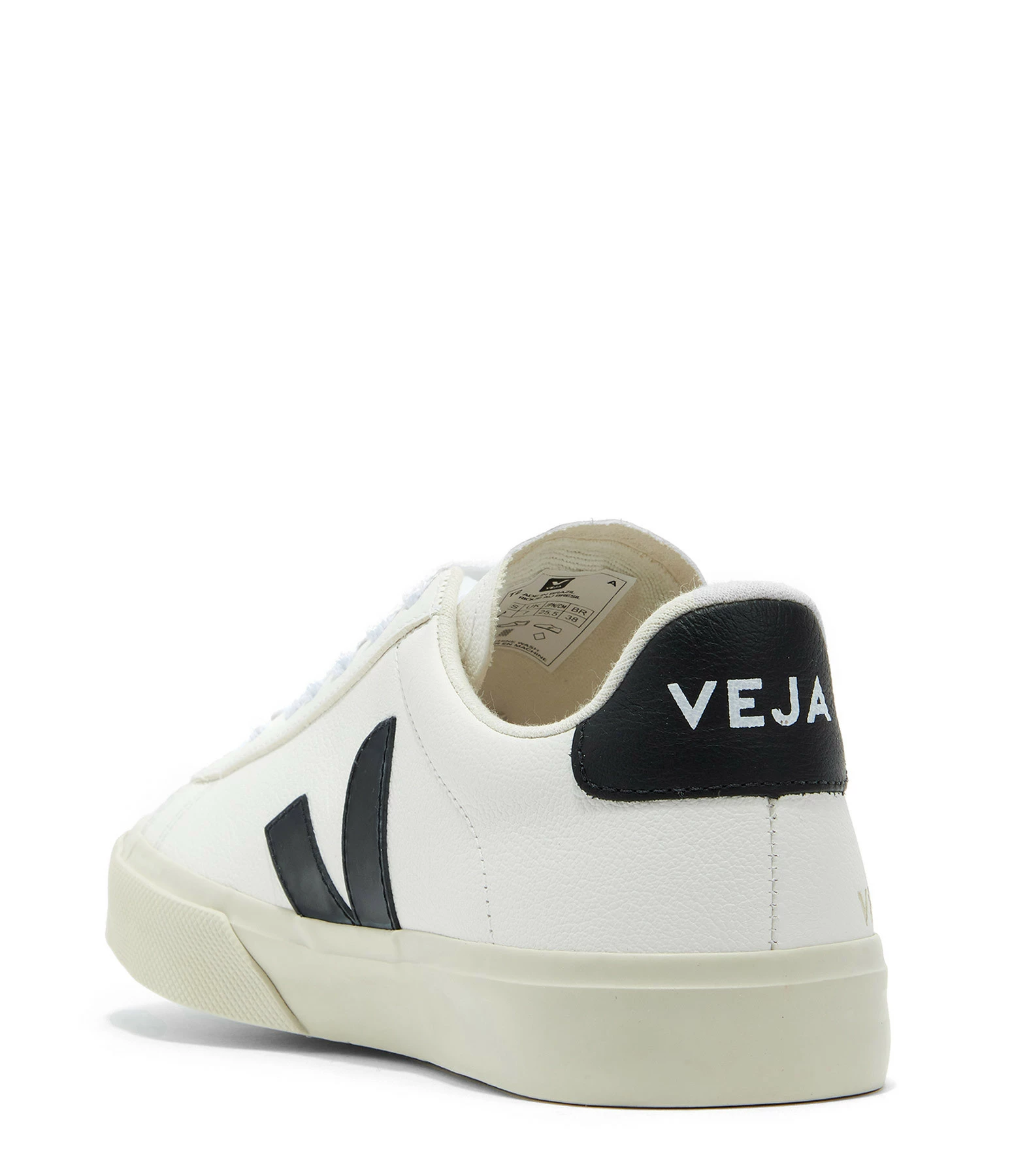 Veja Baskets Campo Chromefree Cuir Blanc Noir 5 Veja Baskets Campo Chromefree Cuir Blanc Noir – Image 3