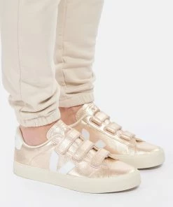 Veja Baskets Recife Logo Chromefree Cuir Platine Blanc -Golden Goose-boutique vejar look20220119 200 1