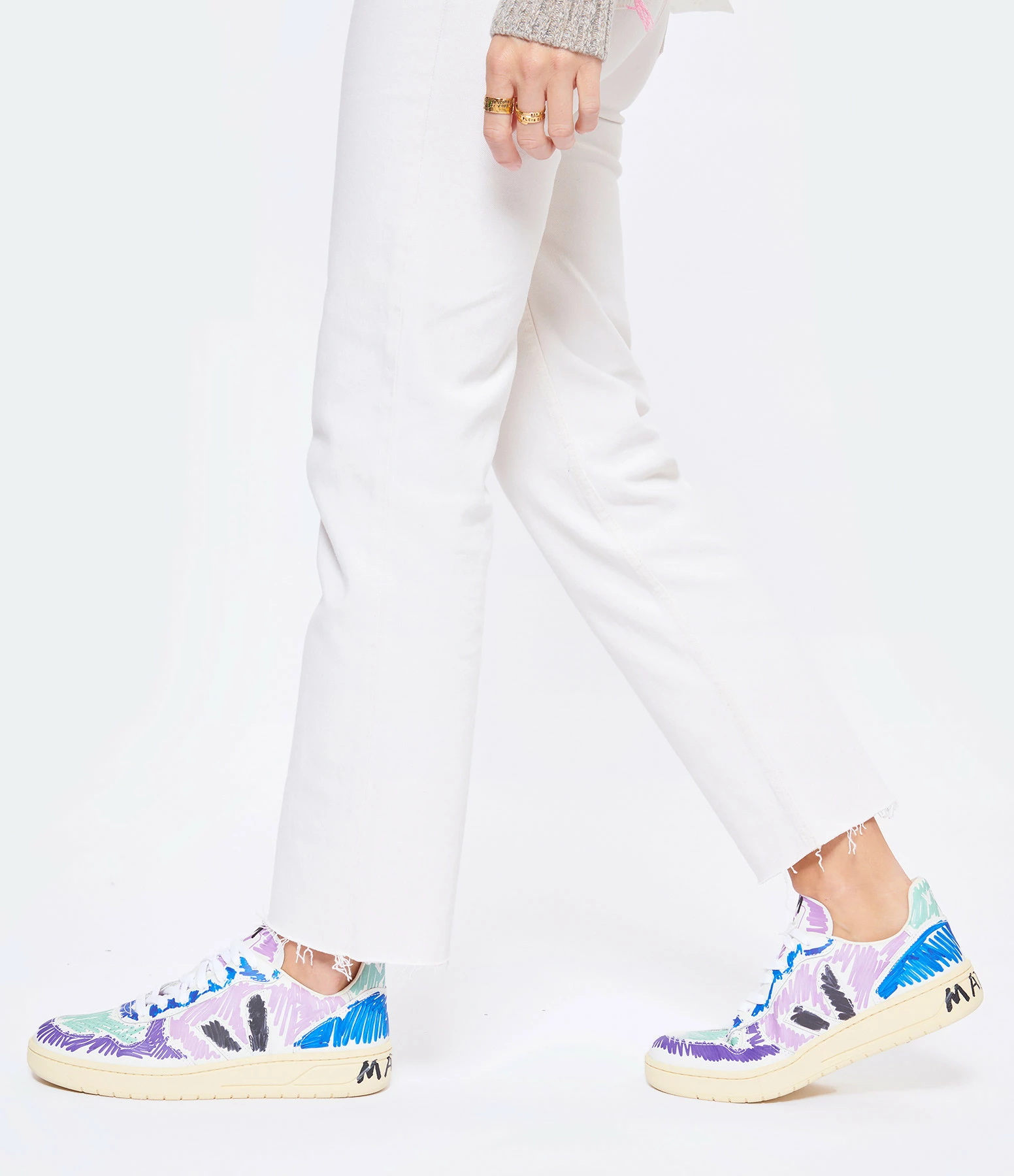 Baskets V-10 Cuir Orchidée Noir, Collaboration Veja X Marni 9 Baskets V-10 Cuir Orchidée Noir, Collaboration Veja X Marni – Image 7