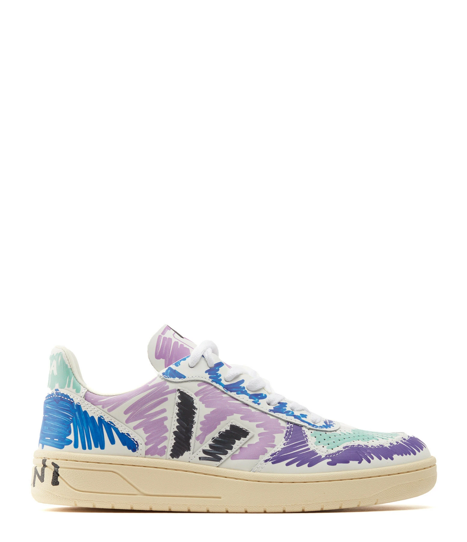 Baskets V-10 Cuir Orchidée Noir, Collaboration Veja X Marni 3 Baskets V-10 Cuir Orchidée Noir, Collaboration Veja X Marni