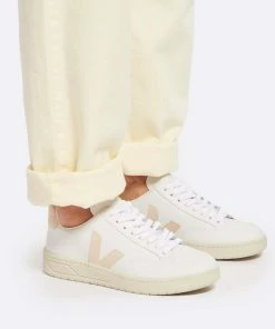 Veja Baskets V-12 Cuir Extra White Sable -Golden Goose-boutique vejax look20220802 465
