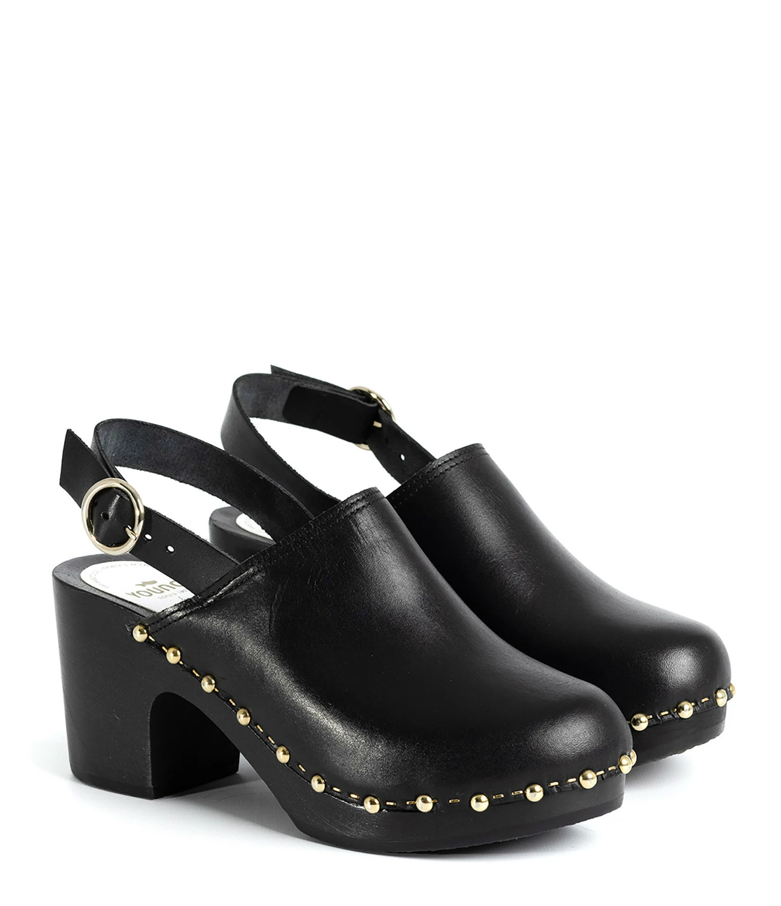 Sabot Youyou Sabots Yboo Bois Cuir Noir 4 Sabot Youyou Sabots Yboo Bois Cuir Noir – Image 2