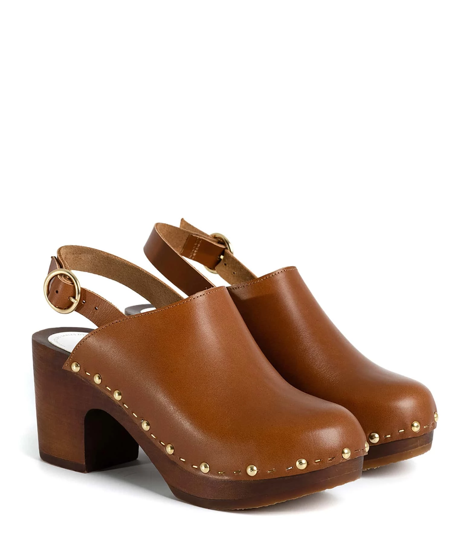 Sabot Youyou Sabots Yboo Bois Cuir Tan 4 Sabot Youyou Sabots Yboo Bois Cuir Tan – Image 2
