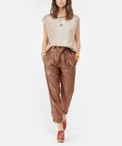 Sabot Youyou Sabots Yndies Bois Cuir Caramel -Golden Goose-boutique youyo look20210310 109