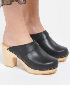Sabot Youyou Sabots Yrma Bois Cuir Noir -Golden Goose-boutique youyo look20210317 173