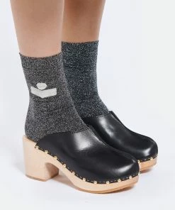 Sabot Youyou Sabots Yndies Bois Cuir Noir -Golden Goose-boutique youyo look20211116 168