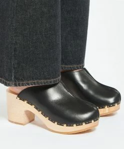 Sabot Youyou Sabots Yndies Bois Cuir Noir -Golden Goose-boutique youyo look20211123 217
